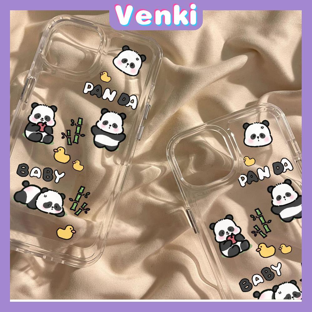 VENKI - For iPhone 11 iPhone Case Clear Big Hole Space Case TPU Soft Shell Shockproof Protection Camera Cute Panda Compatible with iPhone 14 13 Pro max 12 Pro Max 11 xr xs max 7 8