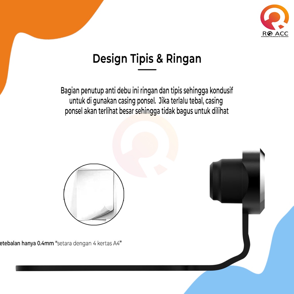 [RO ACC] PLUG COVER PENUTUP PORT PENGISIAN DAYA CHARGER ANTI DUST DEBU