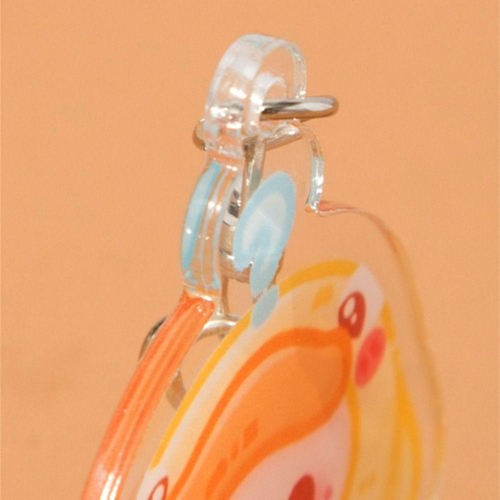 AUGUSTINA Egg Puff Party Keychain Koleksi Mini Tempat Kunci Mobil Perhiasan Handbag Charms Handbag Pendant Acrylic Car Keyring