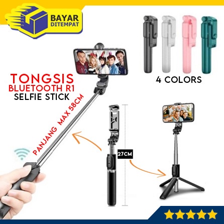 Tongsis Bluetooth R1 Selfie Stick