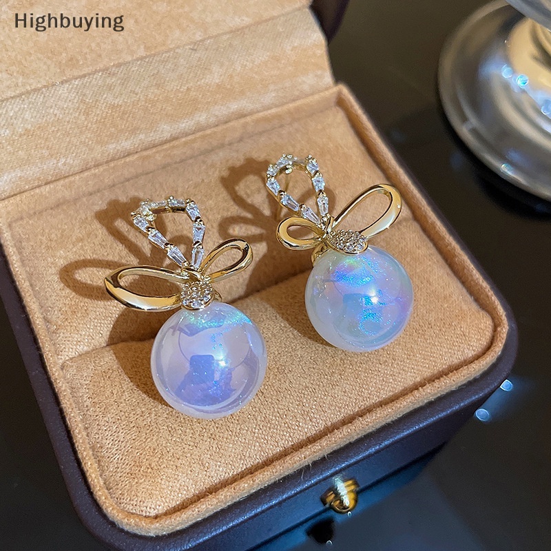 Hbid 1pasang Desain Fashion Hias Zirkon Mutiara Bunga Stud Anting Retro Kepribadian Rumbai Anting Panjang Untuk Wanita Perempuan Trendi Earrings Perhiasan Hadiah Glory