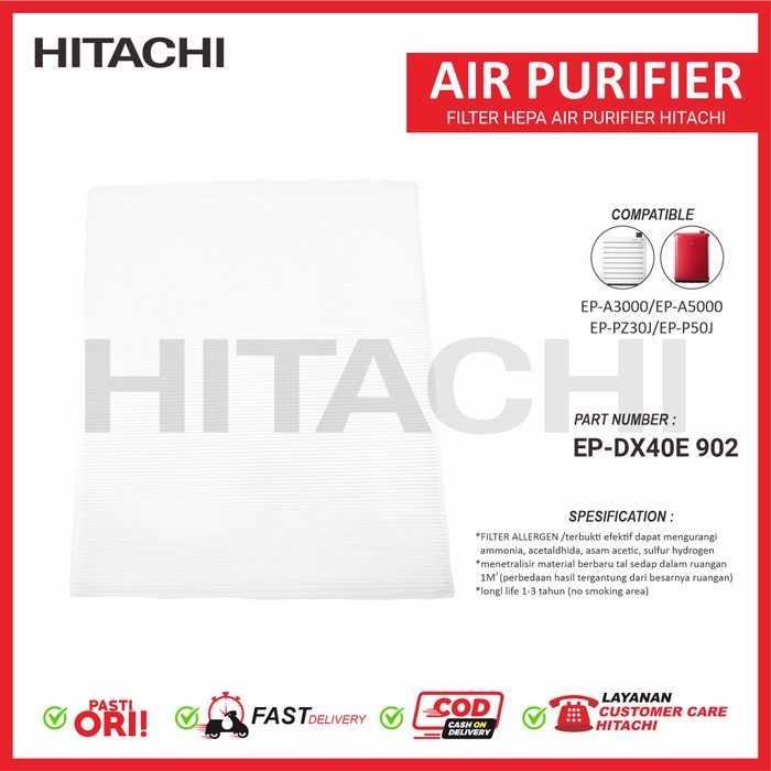 FILTER HEPA AIR PURIFIER HITACHI EP-A5000/EP-A3000/EP-PZ30J/EP-P50J