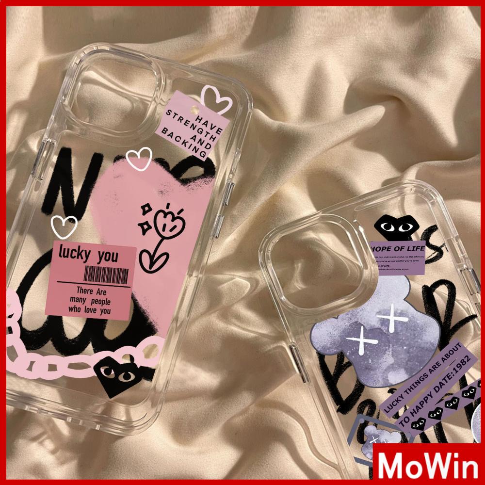 For iPhone 14 Pro Max iPhone Case Clear Case TPU Soft Case Shockproof Plating Button Love Graffiti Compatible with iPhone 13 Pro max 12 Pro Max 11 xr xs max 7Plus 8Plus