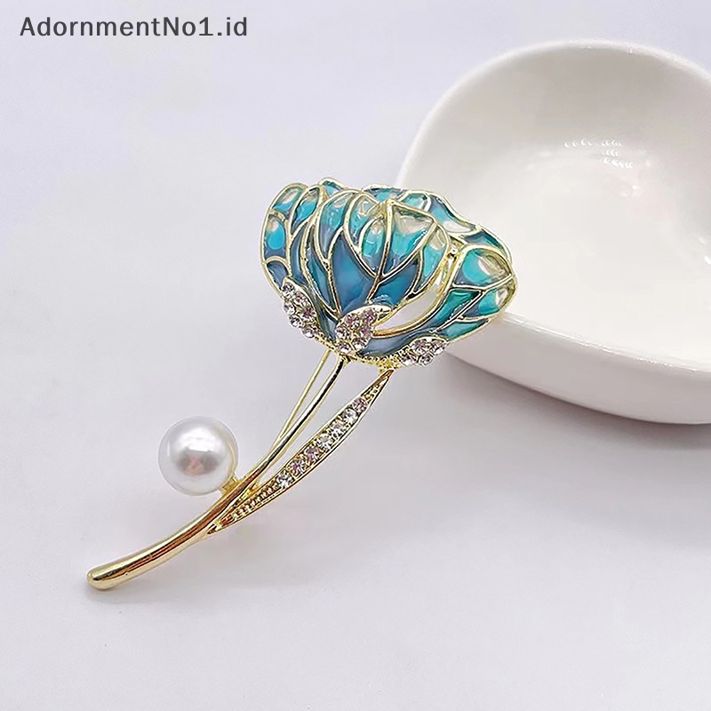 [AdornmentNo1] Bunga Bros Pin Perhiasan Cahaya Busana Pakaian Dekorasi Niche High-end Mutiara Bunga Korsase Syal Gesper Aksesoris [ID]