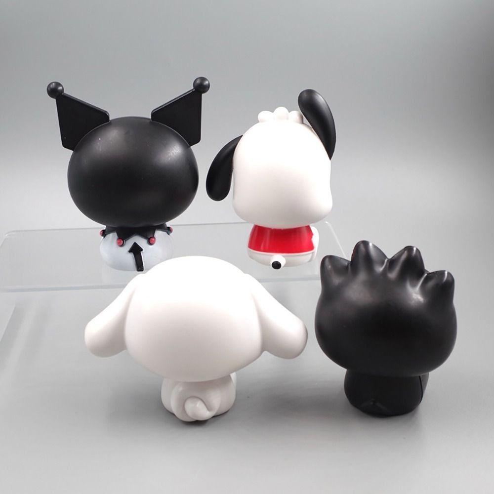 Needway   Kuromi Figure Boneka 1pc Koleksi KT Model Kucing Desktop Mainan Cinnamoroll Diy Kue Action Figure