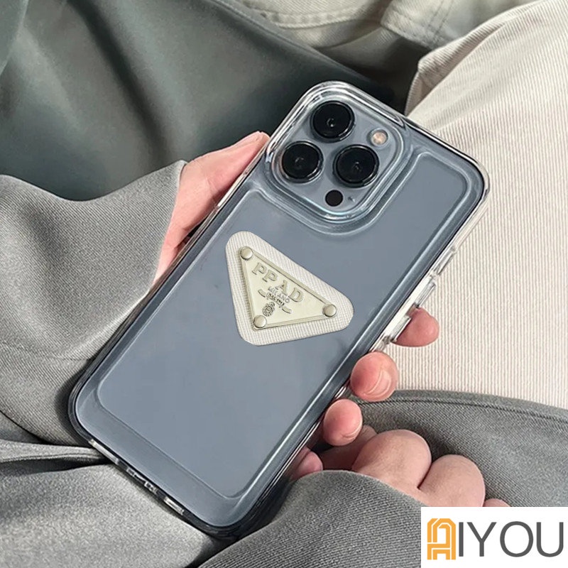 3D PRADAa (2 Gen) Hard Case Silikon Transparan Untuk compatible for Iphone 14  13 12 11 Pro Max Xs Max Xr X 7 + 8 Plus