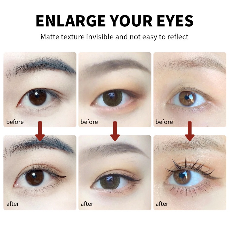 Matte Slim Skin Tone Invisible Stiker Kelopak Mata Ganda/Lace Fiber Eyes Tape Alat Makeup Mata