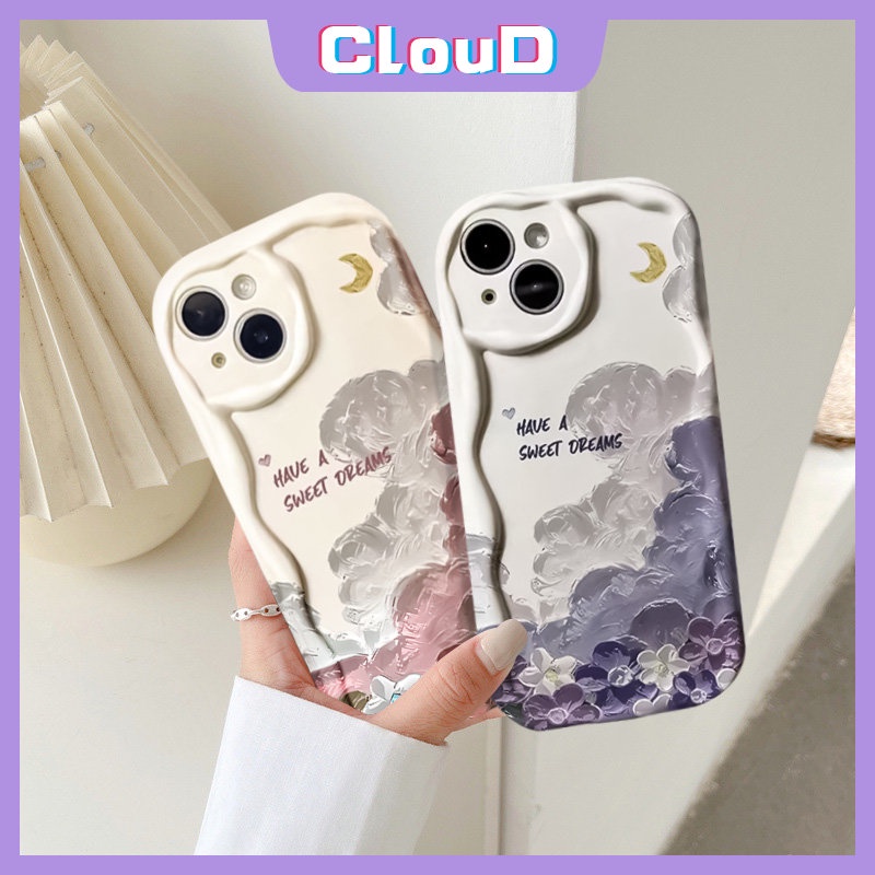 Soft Case 3D Wavy Curved Edge Untuk Vivo Y16 Y22 Y35 Y11 Y20i Y22s Y21A Y12 Y15A Y12i Y20s Y31 Y51 Y50 Y15 Y33s Y91 Y21 Y15s Y12s Y91C Y20 Y17 Y02 Y30 Y21s Sarung Bunga Lukisan Cat Minyak