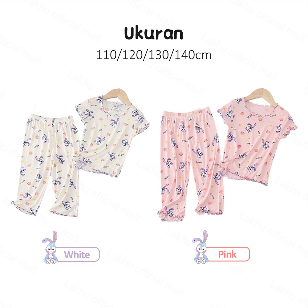 Lakhu Piyama Anak Perempuan/ Baju Setelan Anak Perempuan/ Piyama Sutra Es Anak