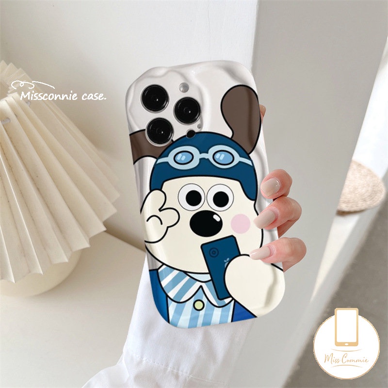 Puppy Lucu Imut Kartun Gromit Anjing Pasangan Case Untuk Realme C55 C15 C25s C25Y C33 C53 C21Y C21 C20 C17 C35 C25 5s 9i 5 7i 5i 6i C3 C30 C31 C11 C20A C12 3D Wavy Curved Edge Soft Case