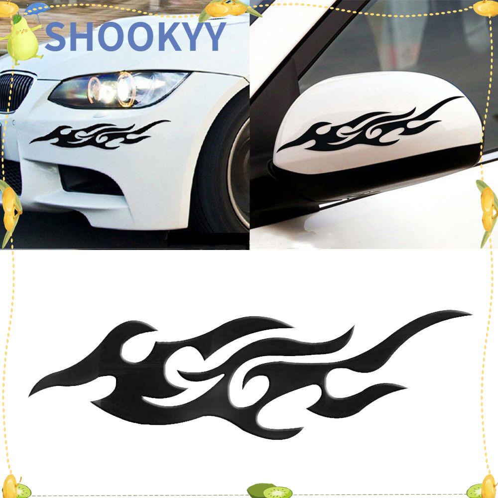 Chookyy 2pcs Stiker Mobil Populer Vinyl Reflektif Api Api