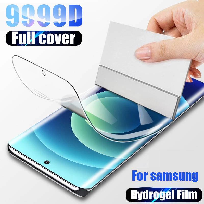 4pcs Hydrogel Film Untuk Samsung Galaxy M01 M01S M02 M10 M11 M12 M13 M14 M20 M21S Pelindung Layar Untuk Galaxy M22 M40 M42 M52 M53 F13 F14 F22 F23 F41 F42 F62 Bukan Kaca