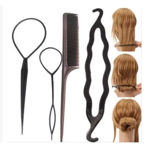 Satu set Penjepit Konde  Hias Rambut Wanita Isi 4pcs