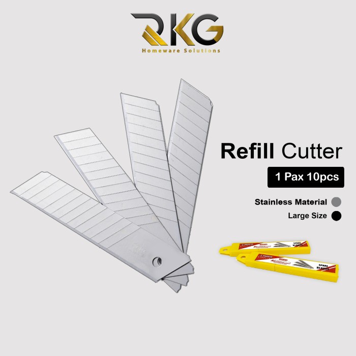 

Isi Reffil Besar Cutter Besar 1 Tube isi 10 Pisau