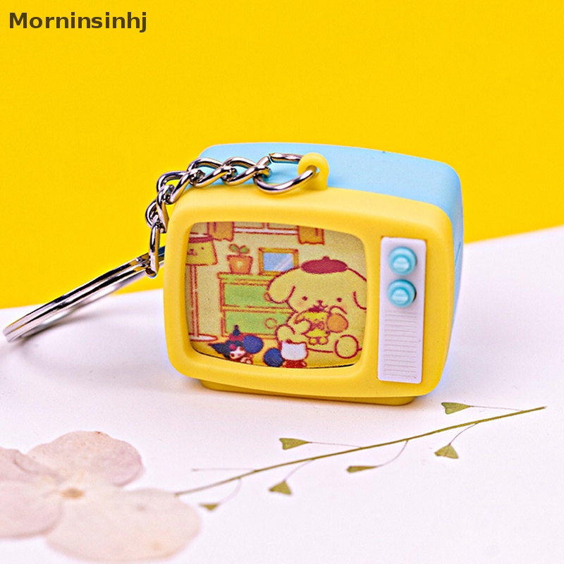 Mornin Gantungan Kunci Kartun Motif Sanrio Suara Led Emitg Luminous Key Chain Mainan Simulasi Tv Hadiah id