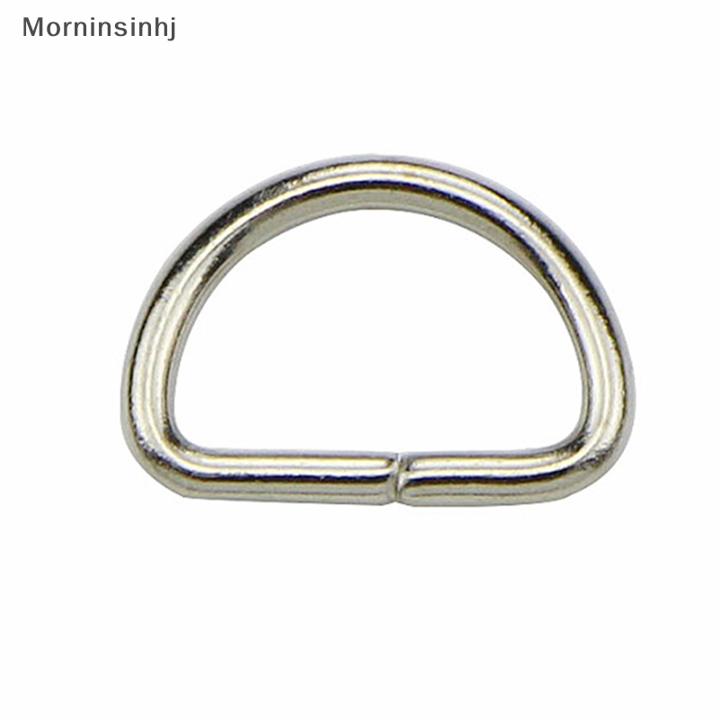 Mornin 10Pcs Metal D Ring D-rings Dompet Gesper Untuk Pakaian Tas Case Tali Web Belt id