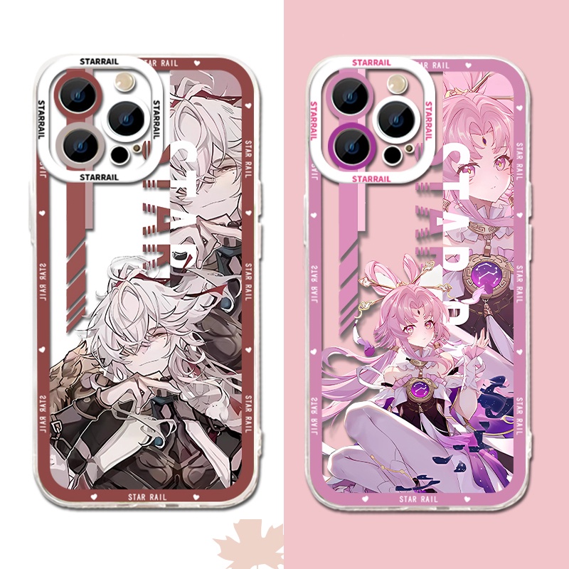 IPHONE Honkai Star Rail Himeko Fu Xuan Soft Case Kompatibel Untuk Iphone14 11 13 12 Pro Max XS XR X8 7 6S Plus Mini Jing Yuan Casing Ponsel Transparan TPU Silikon Shockproof Cover