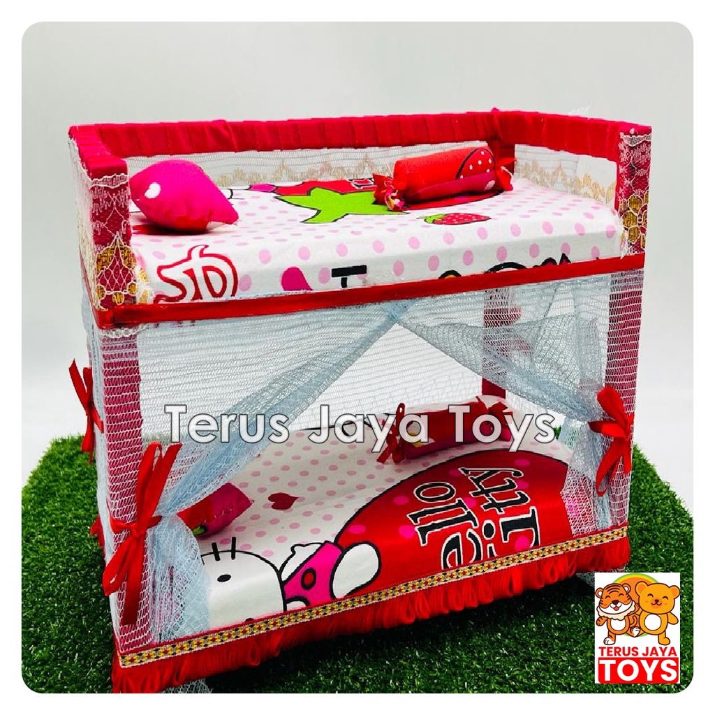 TEMPAT TIDUR BERBY 2 TINGKAT /MAINAN ANAK PEREMPUAN / KASUR BERBY / RANJANG BERBY TERMURAH