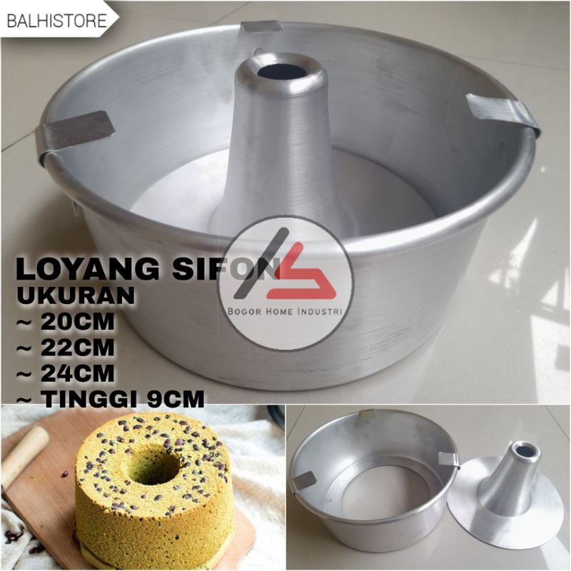 Loyang Kue Bolu Sifon / Cetakan Kue Bolu CHIFFON Bulat Press Aluminium Tebal