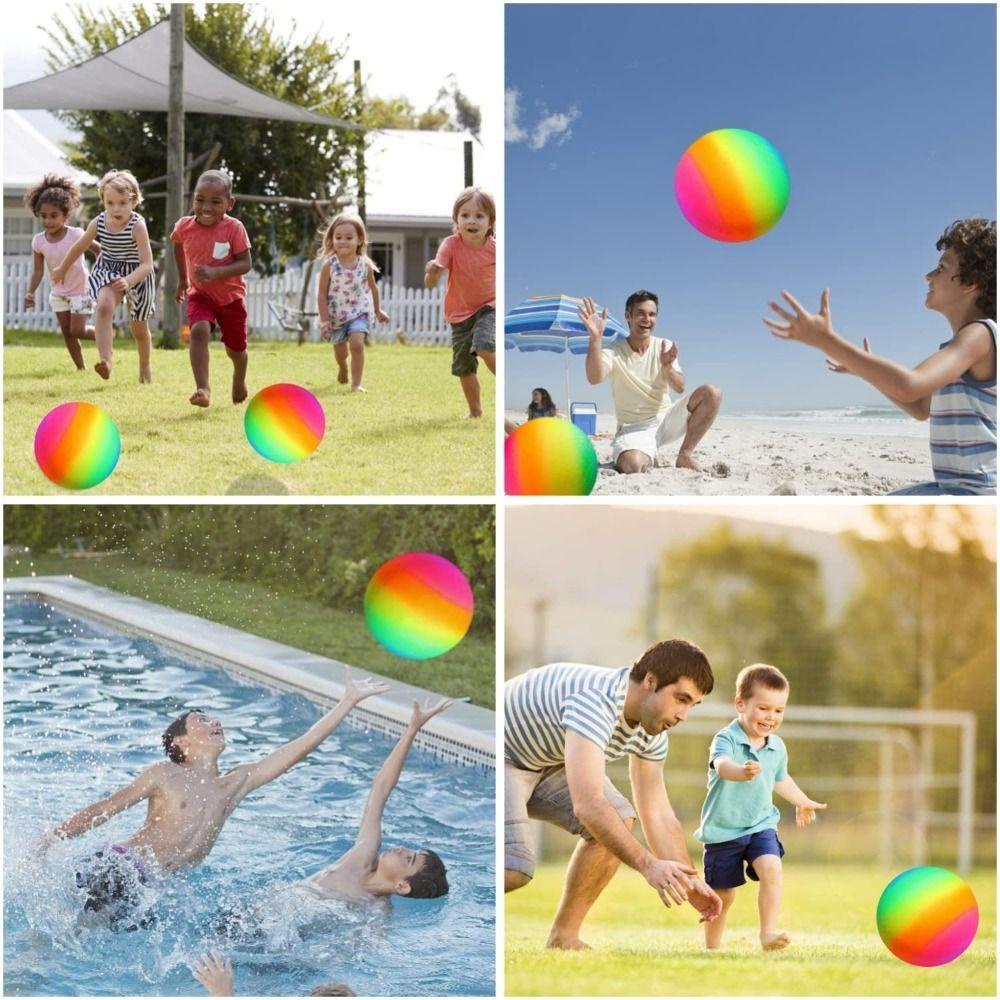 SKJK  Mainan Sepak Bola Tiup Pantai Bola Outdoor Taman Party Supply Mainan Anak Voli Musim Panas Kolam Pelangi Sepak Bola