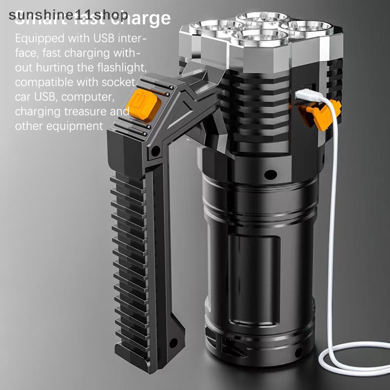 Sho Senter High Lumens Rechargeable, Anti Air Senter Genggam Ampuh N