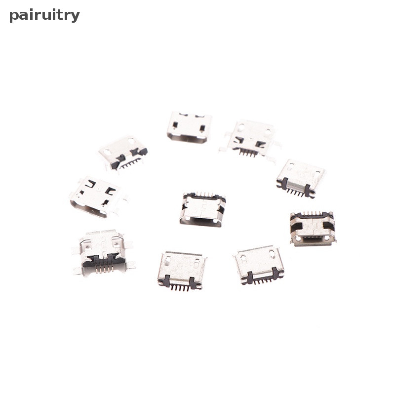 Prt 50Pcs /Box 10model Micro USB Female 5pin DIP Tipe B SMT USB Konektor Plug PRT