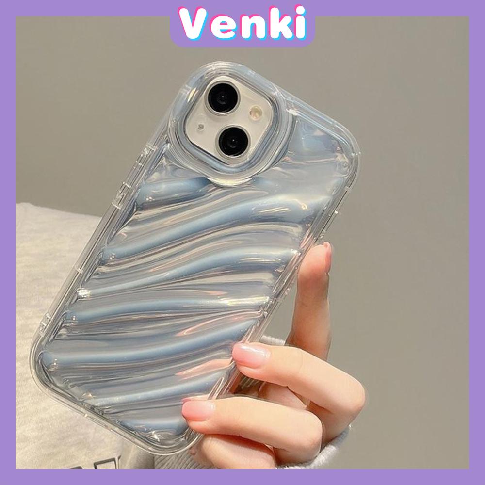 VENKI - Untuk iPhone 14 Pro Max iPhone Case Laser Reflektif Bening Phone Case TPU Soft Case Airbag Simple Shockproof Kompatibel dengan iPhone 13 Pro max 12 Pro Max 11 xr xs max 7 8Plus