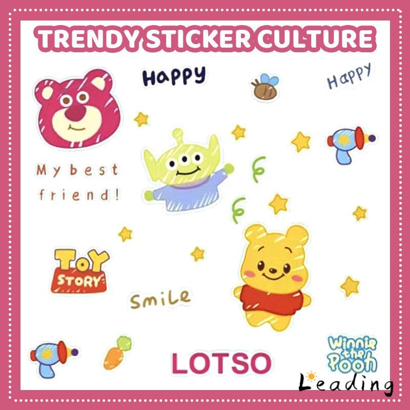 

Stiker Kartun Winnie the Pooh Toy Story Stiker Tahan Air PVC Bening Untuk Ponsel Dan Tablet-Le