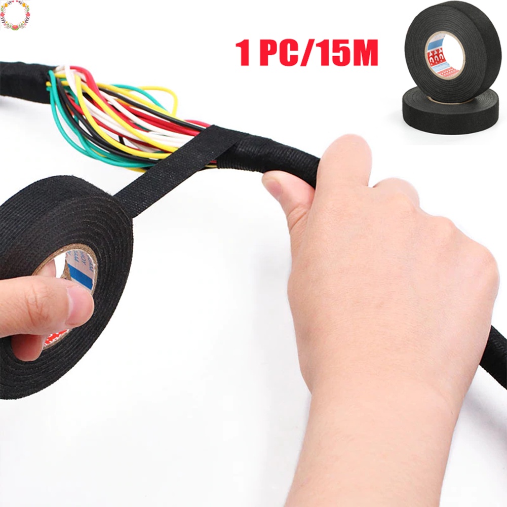 Adhesive Harness Tape Rubber Type Pressure Sensitive Tape Isolasi PVC Hitam Untuk Reparasi Listrik