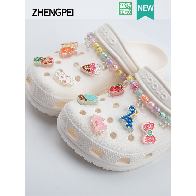 [fruit&amp;Dinosaurus]cocs Jibiz diy Shoe accessorie ins Shoe Decoration Sticker croc clog jbbitz Gesper Sepatu Untuk crocs charm pin