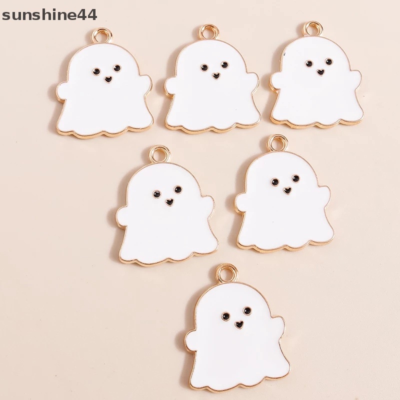 Sunshine 10pcs halloween Seram Pesona Perhiasan Enamel Zinc Alloy Ch Kalung Membuat ID