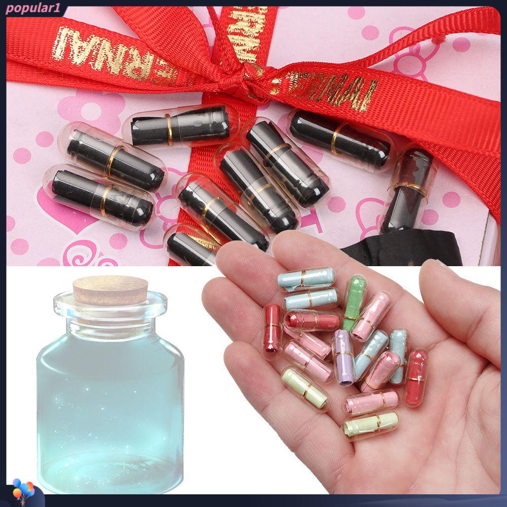 Populer 50Pcs Ekspresi Pesan Kapsul Best Wishes Wish Bottle Perlengkapan Ulang Tahun Pernikahan Nikmat Pesta