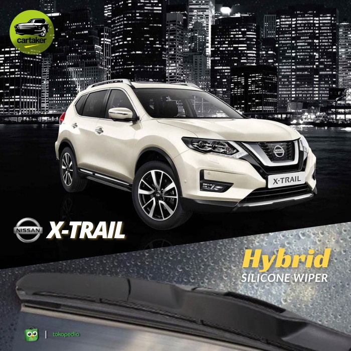 Wiper Nissan Xtrail T30 T31 T32 Frameless Hybrid Silicon Karet Kaca