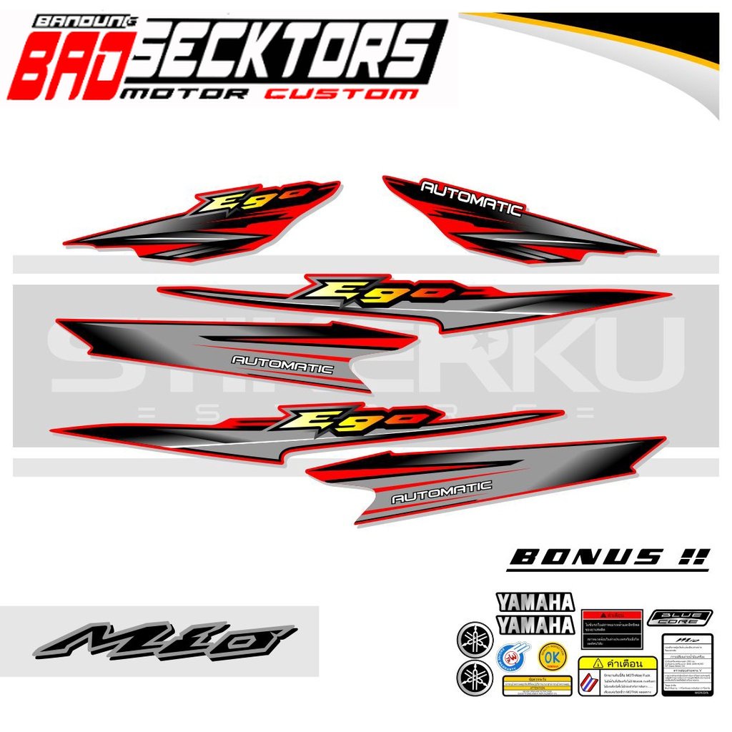 STRIPING MIO SPORTY EGO / STIKER MIO EGO MALAYSIA / STICKER MIO LAMA EGO / SETIKER MIO LAMA / STIPIN