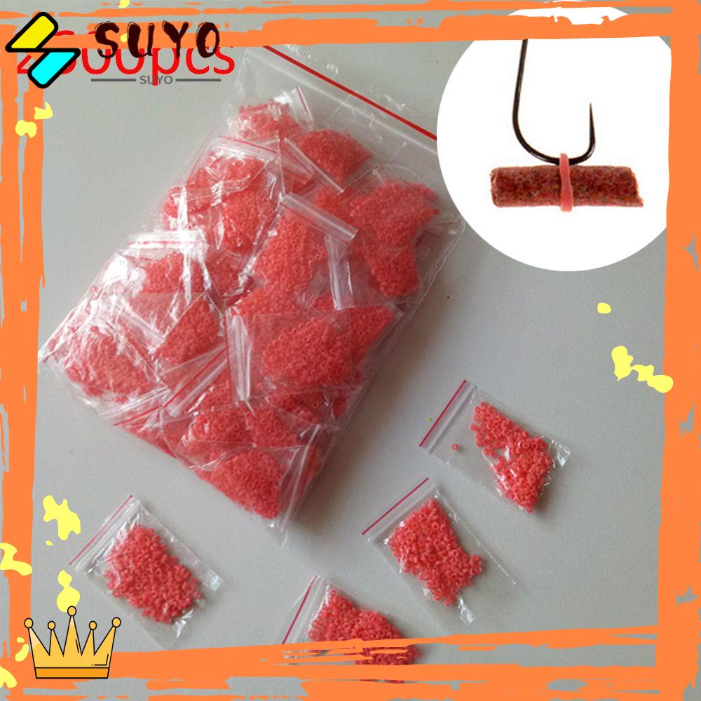 Suyo 2600PCS =13bags Red Fish Tackle Rubber Bands Hot Portable Tahan Lama Aksesoris Memancing