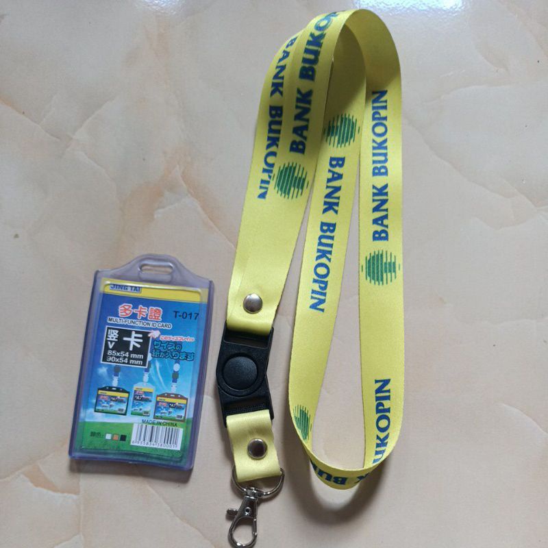 

LANYARD TALI ID CARD BANK BUKOPIN-BISA SATUAN-READY STOCK
