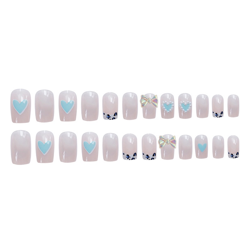 X87 24 Pcs DIY Kuku Palsu French Cool Finger Nail Art Stiker Kuku Palsu