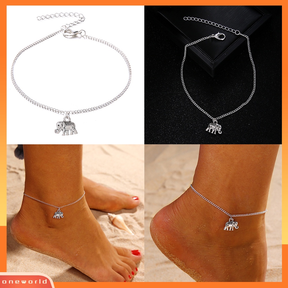 [WOD] Wanita Gajah Liontin Gelang Kaki Ankle Gelang Pantai Sandal Barefoot Perhiasan Hadiah