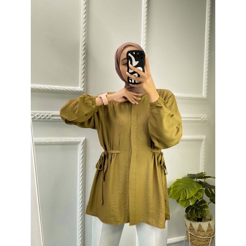 BEFAST - ZFS OOTD WANITA ZIZA / ALEA LINEN TUNIK / Fashion Wanita Casual Remaja ABG / Tunik Keluaran Terbaru / Outfit Daily Wanita Hijab Style / Pakaian Kekinian Wanita Remaja / Tunik Polos Formal