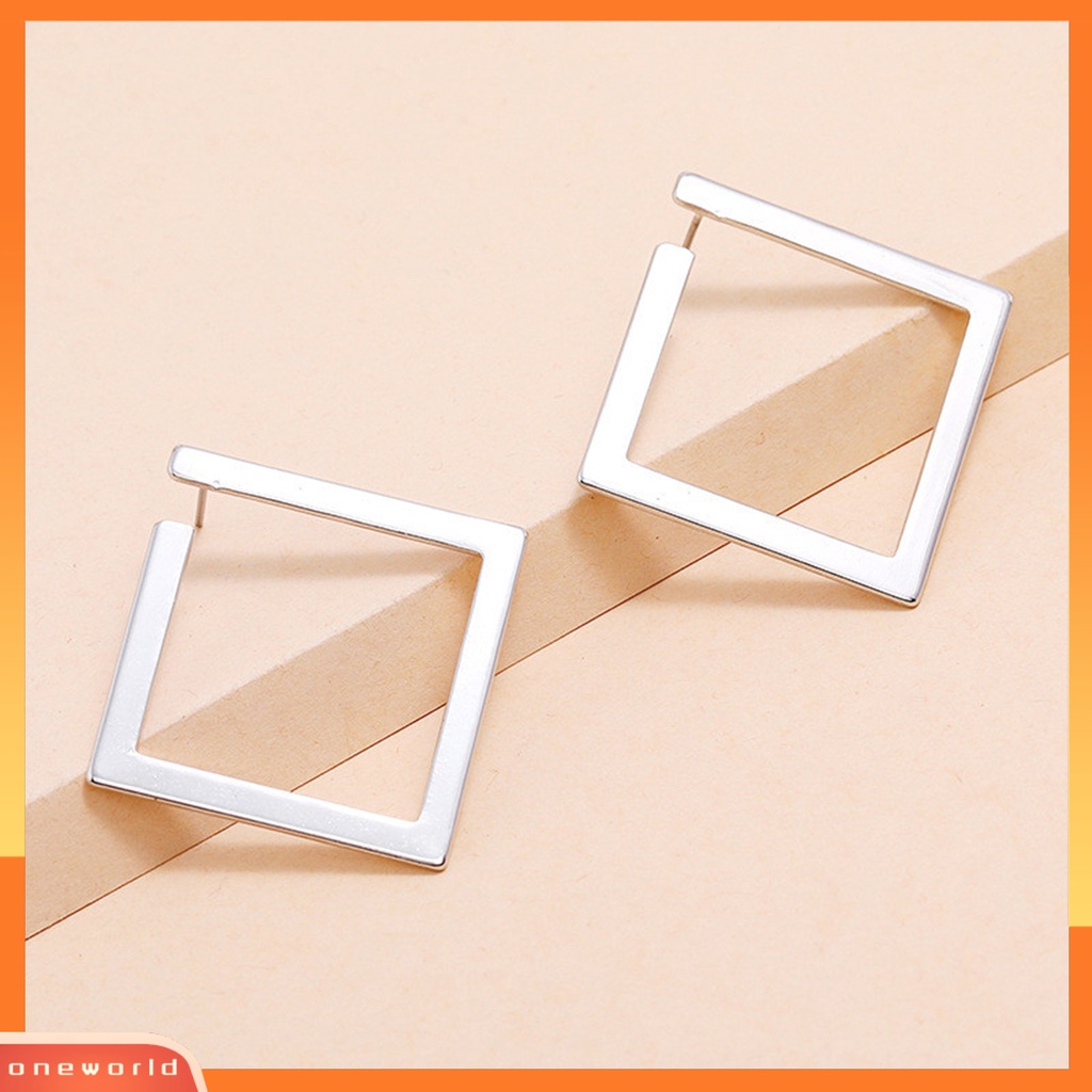 [WOD] 1pasang Anting Tusuk Berlebihan Tidak Teratur Wanita Minimalis Square Drop Earrings Hiasan Perhiasan Untuk Pacaran