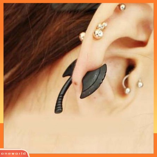 [WOD] Hatchet Stereoskopik Punk Pria Wanita Impalement Ear Stud Earring Jewelry