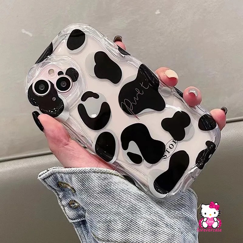 Casing Pasangan 3D Wavy Curved Edge Case Untuk Redmi A2 9T 10A A1 9 9A 9C Nfc10 10C Redmi Note 11 8 10 Pro Max Plus 10Pro 9 11s 12 10 10s POCO M3 Motif Leopard Sederhana Ekspresi Lucu Cover