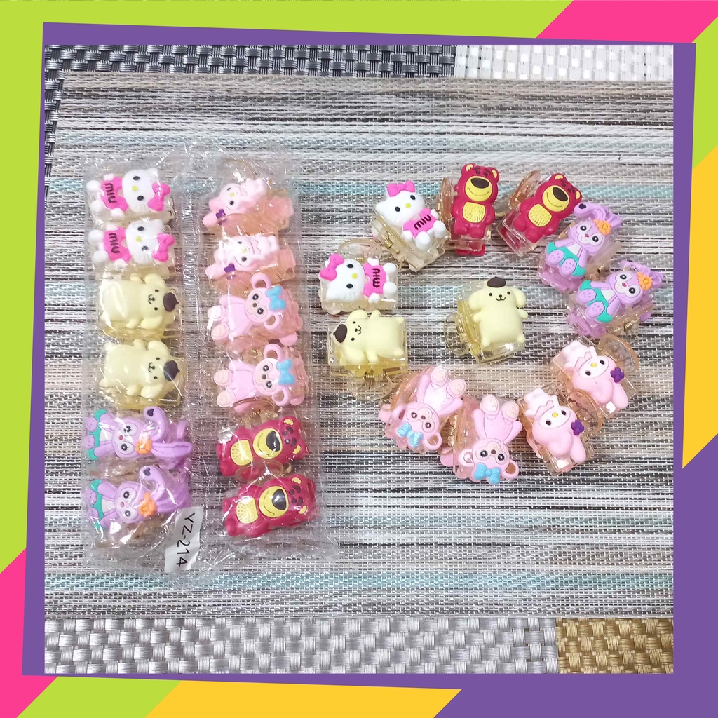 5052 / Paket usaha jepitan rambut anak / Jedai rambut anak motif karakter 12Pcs [ 1Lusin ]