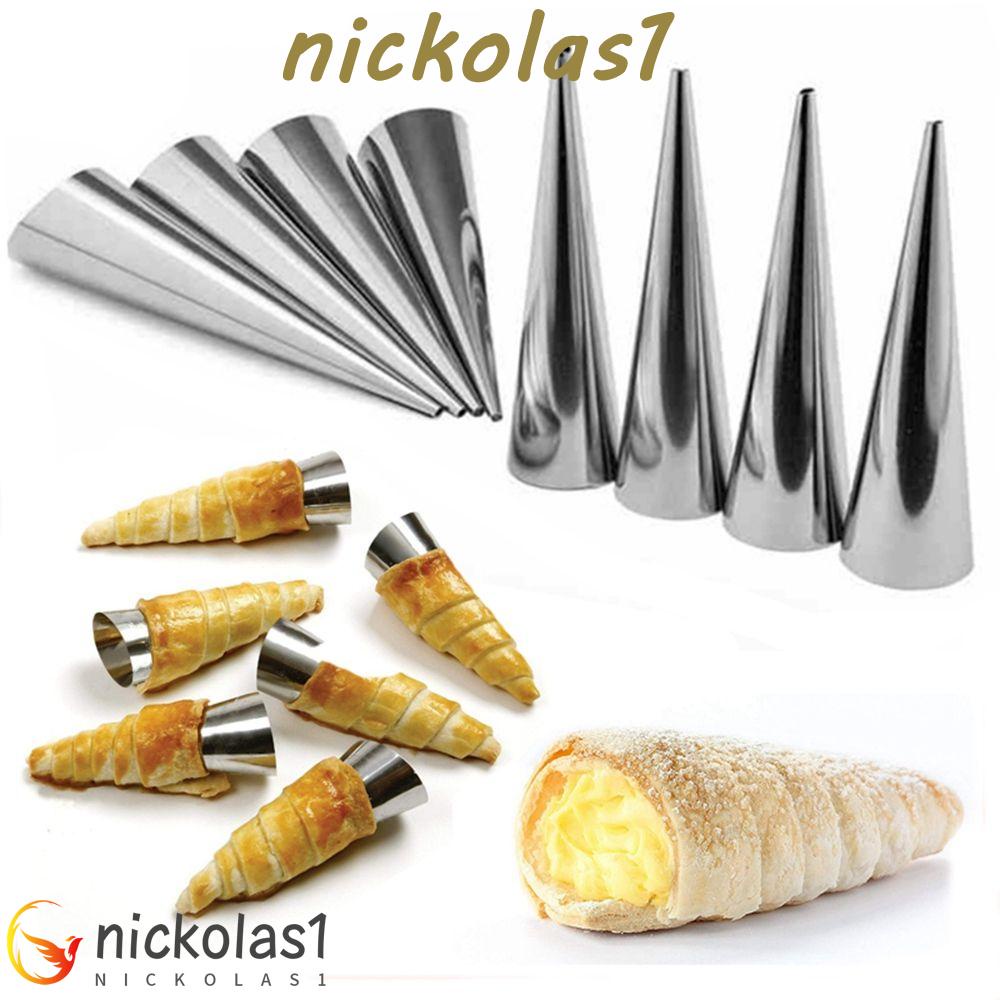 Nickolas1 cannoli Tabung croissant cone Roti Kue Kering roll cream Tanduk cream puff waffle cone mold