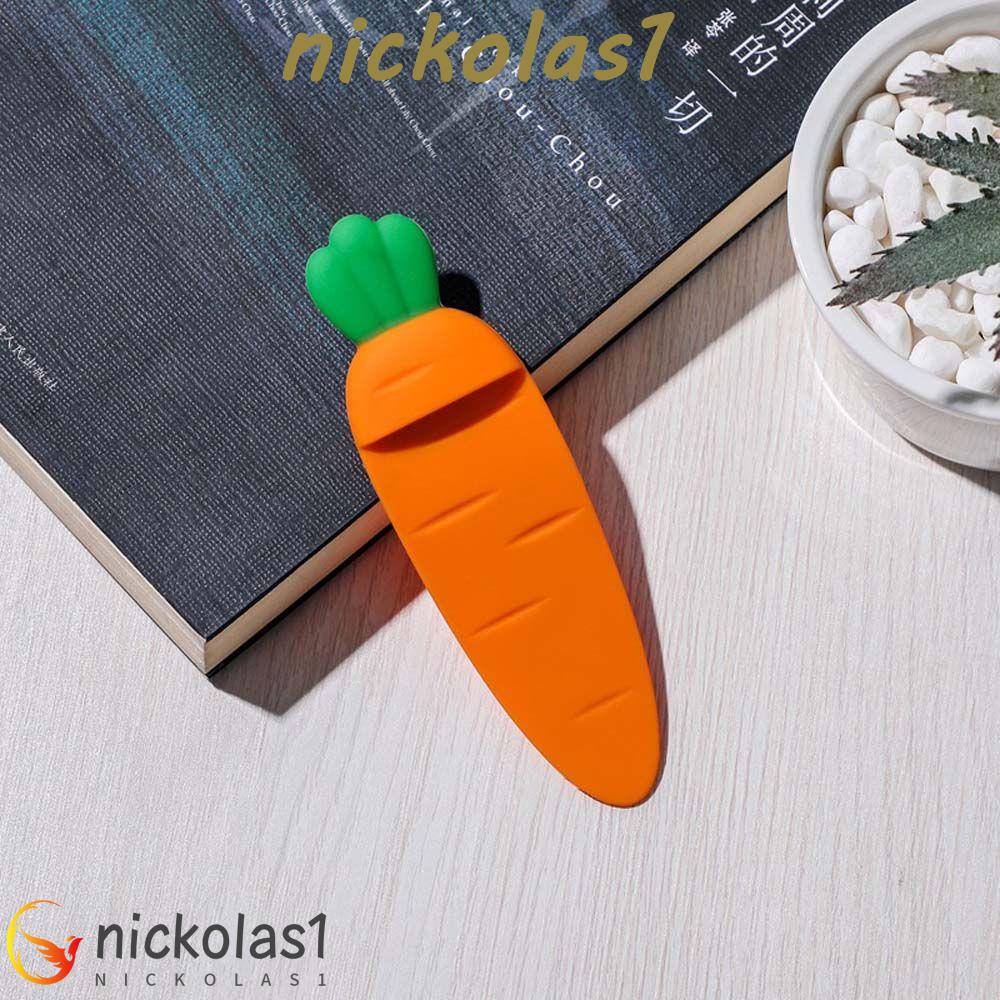 Nickolas1 Wortel Bookmark Kawaii Kartun Untuk Hadiah Anak DIY Silikon Perlengkapan Sekolah