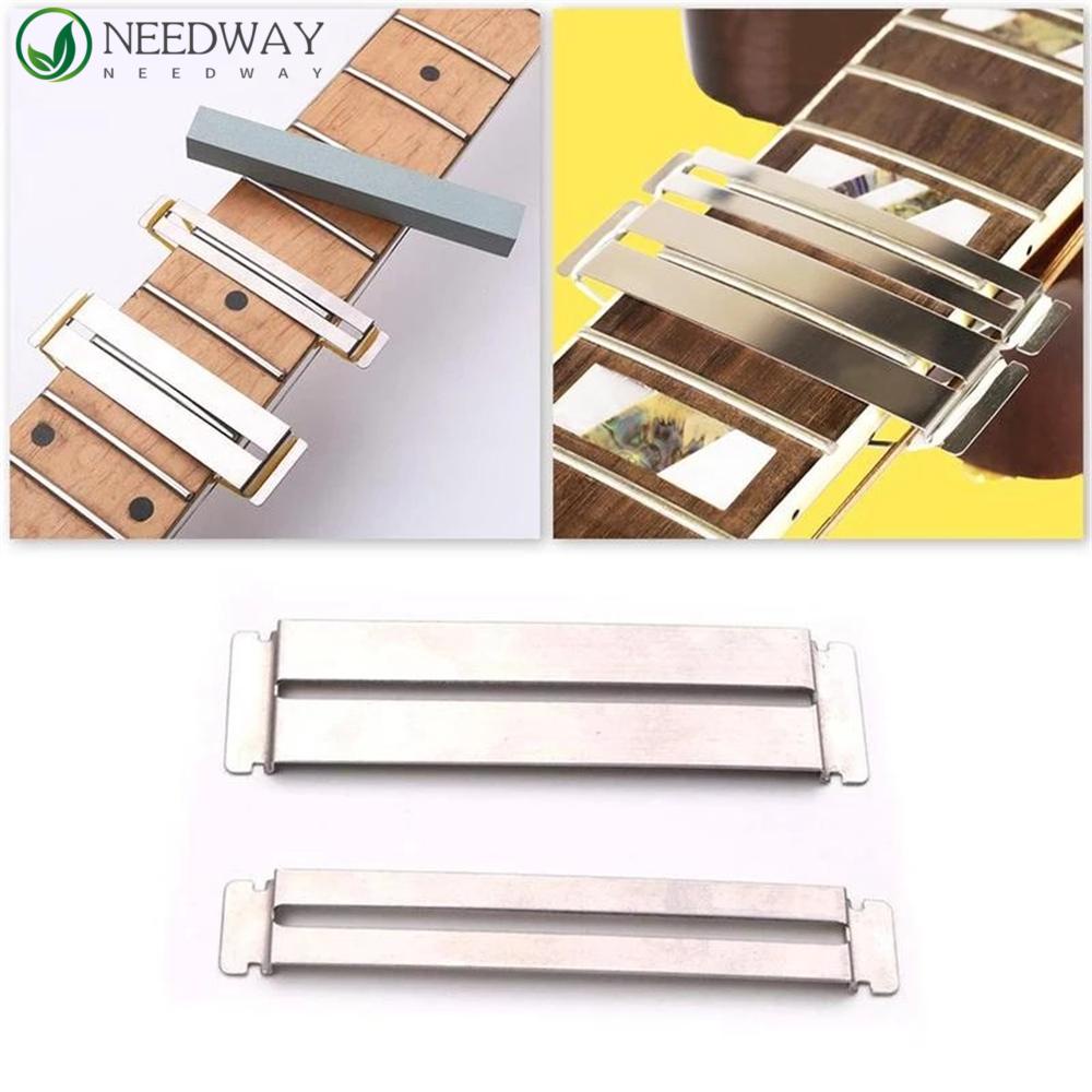 Needway Plat Jari Logam Tahan Lama Luthier Alat Gitar Bass Gitar Fret Kawat Pelindung Kit Radian Poles