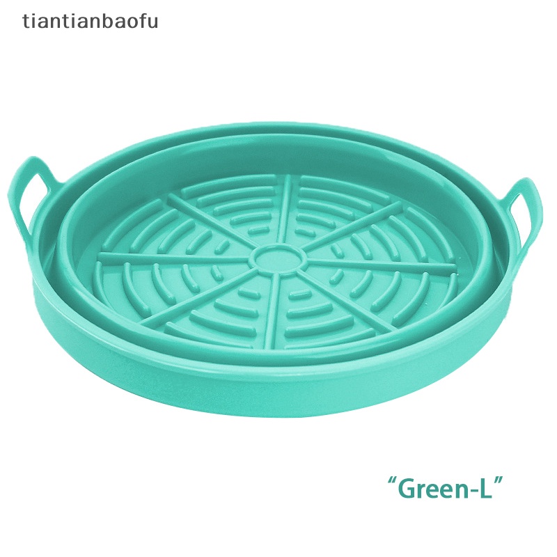 [tiantianbaofu] Silikon Air Fryer Pot Basket Liners Non-Stick Lipat Aman Oven Baking Tray Butik