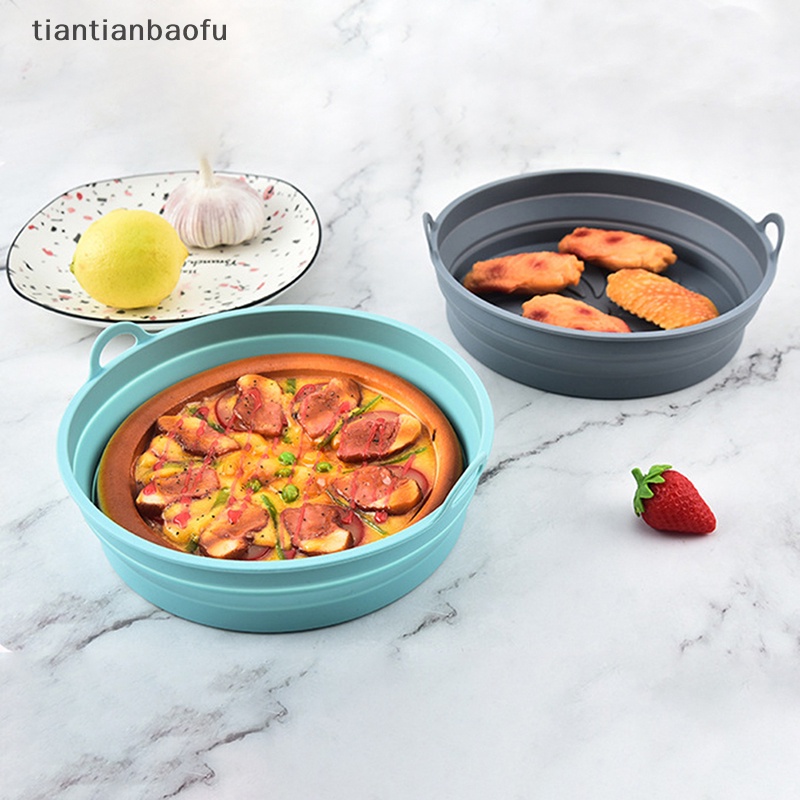 [tiantianbaofu] Menebal Panci Silikon Anti Lengket Mat Cetakan Kue Keranjang Baking Pan Air Fryer Liner Butik