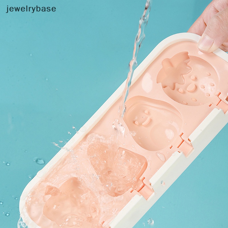 [jewelrybase] Cetakan Silikon Es Krim Ice Cube Maker Dengan Tutup Family Popsicle Ice Cube Tray Butik