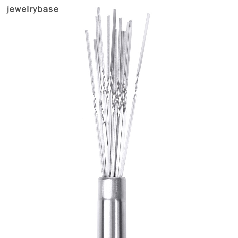 [jewelrybase] 15pcs Tusuk Sate Barbekyu Reusable Dengan Tabung Penyimpanan Stainless Steel BBQ Stick Butik